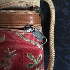 Dragonfly Cloth/Faux Leather Sidebag